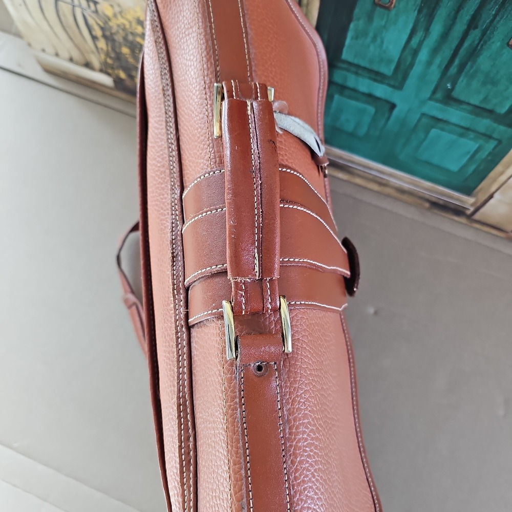 Vintage Dooney & Bourke Awl leather extra large messenger bag Excellent! - Picture 9 of 16
